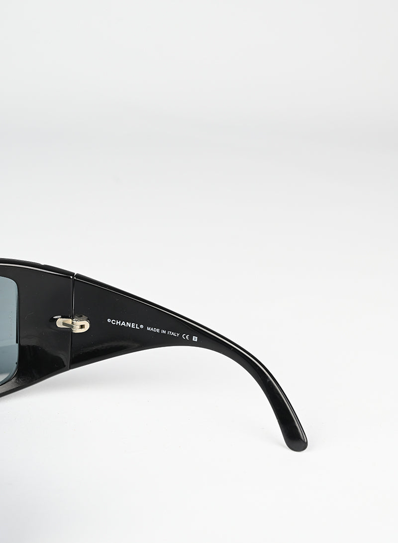 Chanel Black Sunglasses for Women - Luxury Designer Shades for Fashion & UV Protection - Perfect for Outdoor Activities, Beach & Travel