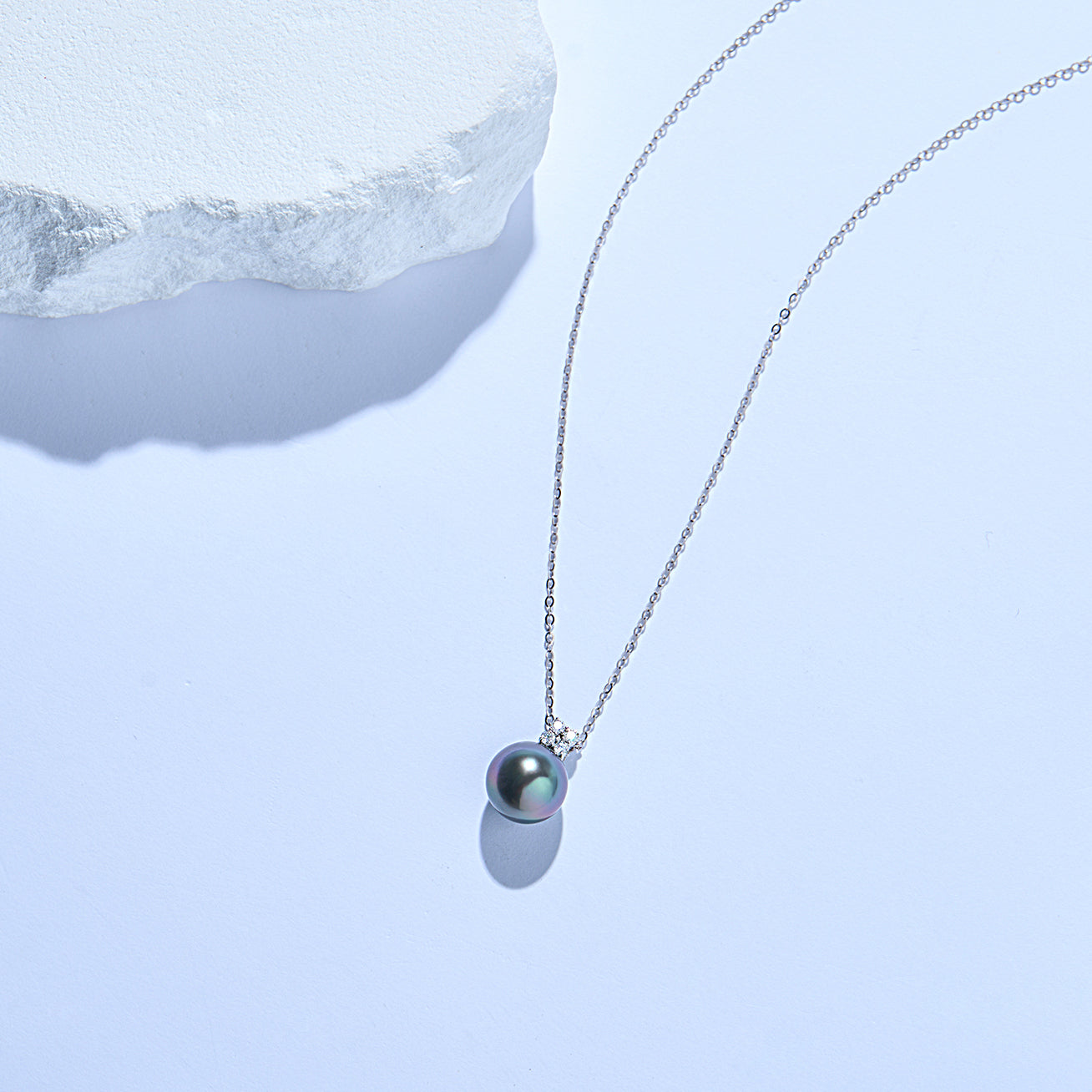 18K Solid Gold Tahitian Pearl Necklace - Genuine Saltwater Cultured Pearl Jewelry for Women - Perfect for Weddings, Parties & Special Occasions