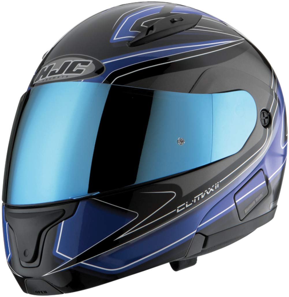 HJC HJ-12 RST Shield Street Motorcycle Helmet - DOT Certified, Lightweight & Comfortable, Blue (One Size) - Perfect for Urban Commuting & Weekend Rides