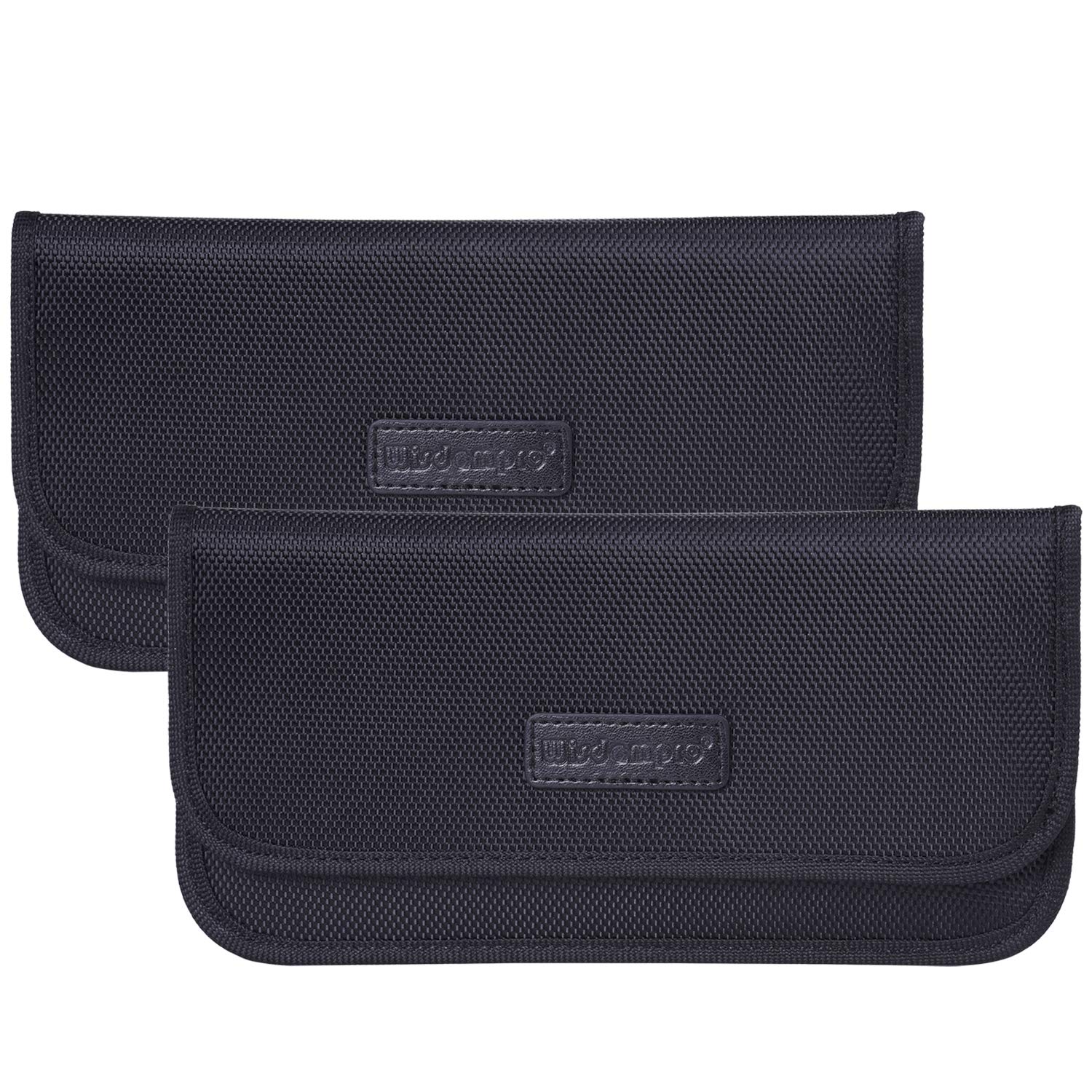 Wisdompro 2 Pack Faraday Bag for Phone & Keys - RFID Signal Blocking Pouch, Anti-Tracking Case for Privacy Protection (Black) | Perfect for Travel, Security, and Anti-Spying Use