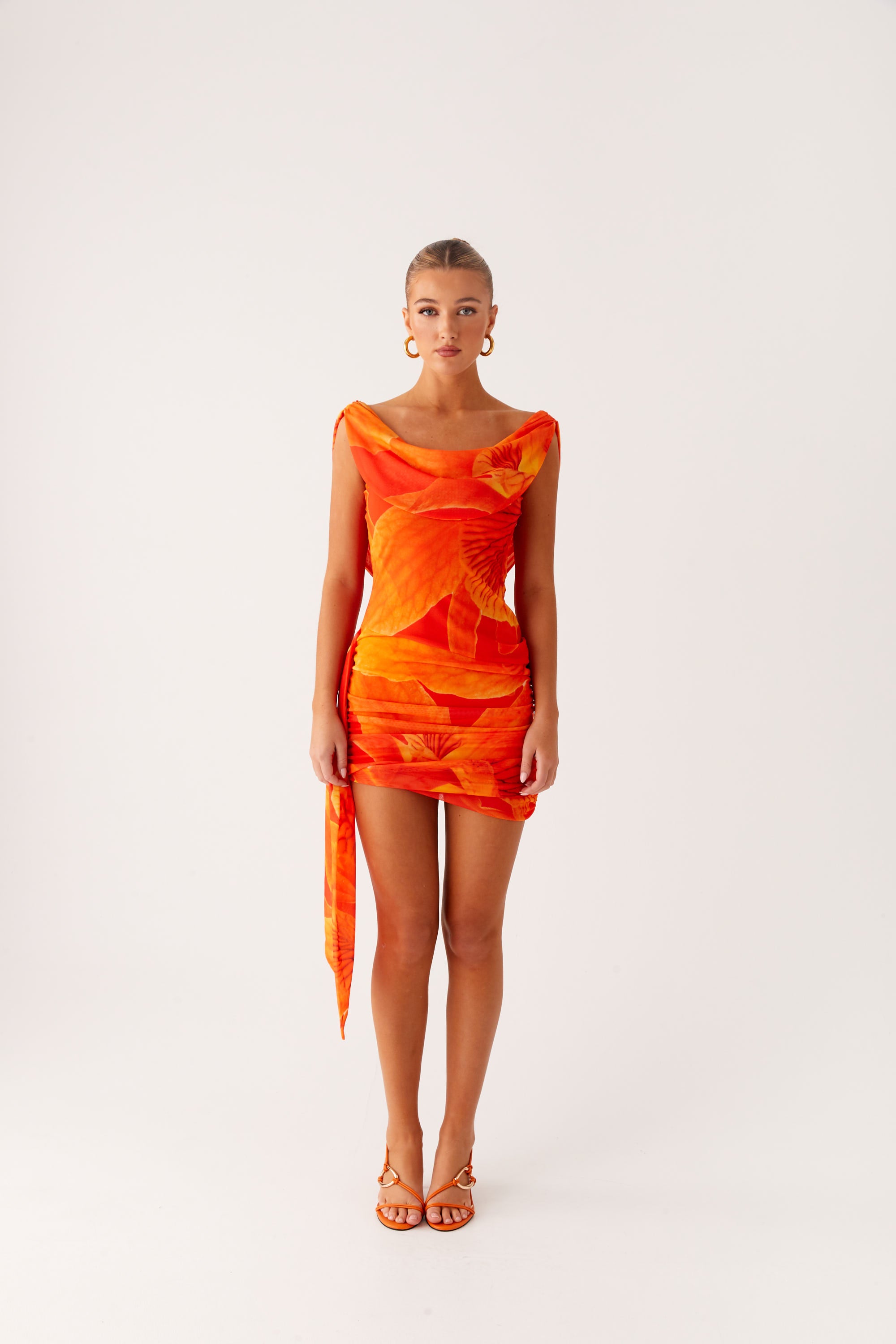 Good Fortune Mini Dress in Serene Orange - Elegant & Comfortable Summer Outfit for Parties, Dates & Casual Wear