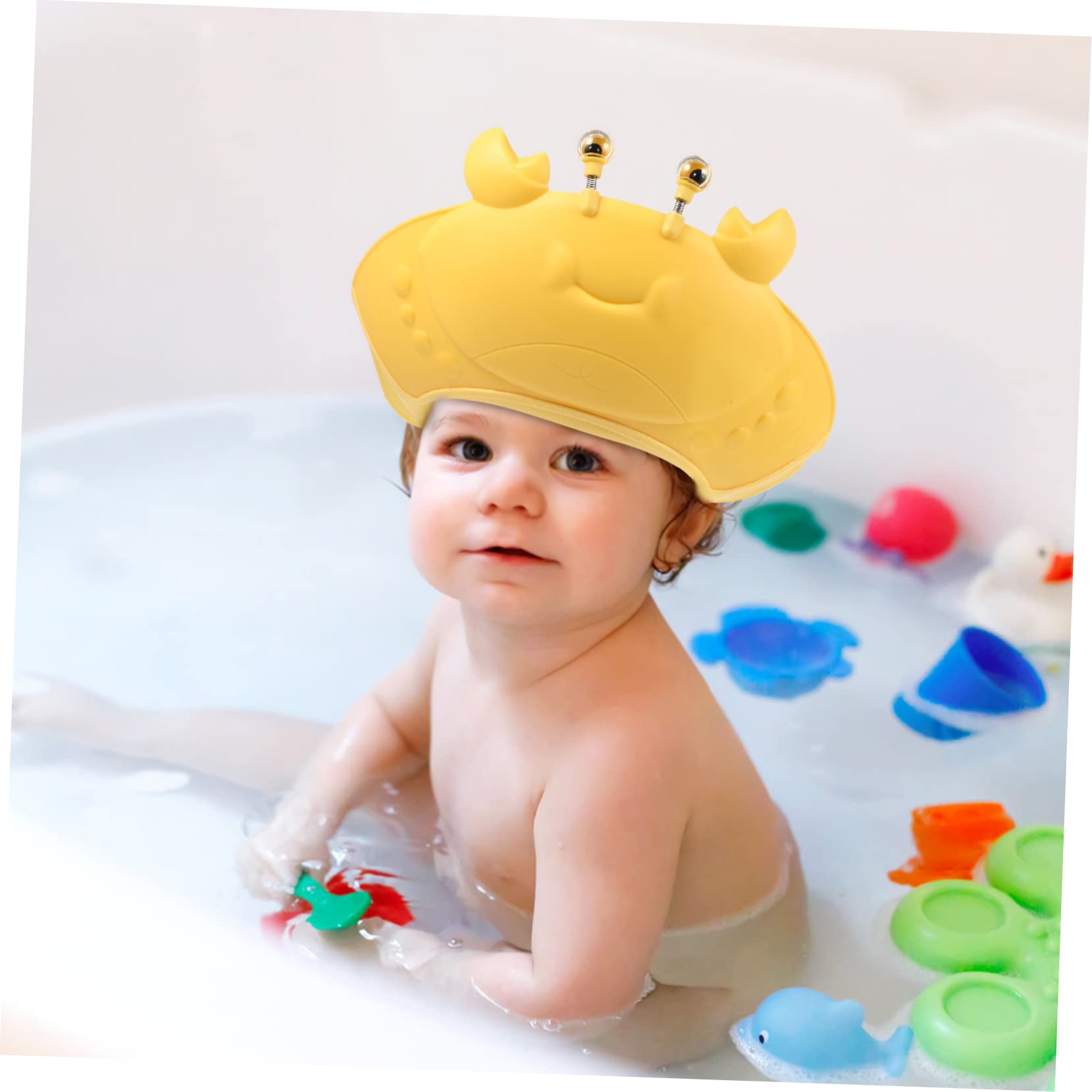 ORFOFE Waterproof Shampoo Cap for Adults & Kids - Reusable Shower Bath Hat for Hair Washing, Spa, Salon & Travel - Soft Silicone Hair Shield Protector (Perfect for Elderly Care & Post-Surgery Use)