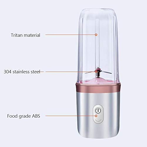 Portable Blender Cup 350ML - USB Rechargeable Electric Juicer with 4 Stainless Steel Blades - Mini Smoothie Maker for Home, Travel, Gym & Outdoor Activities - Perfect for Protein Shakes, Fruit Juices & Healthy Drinks on the Go