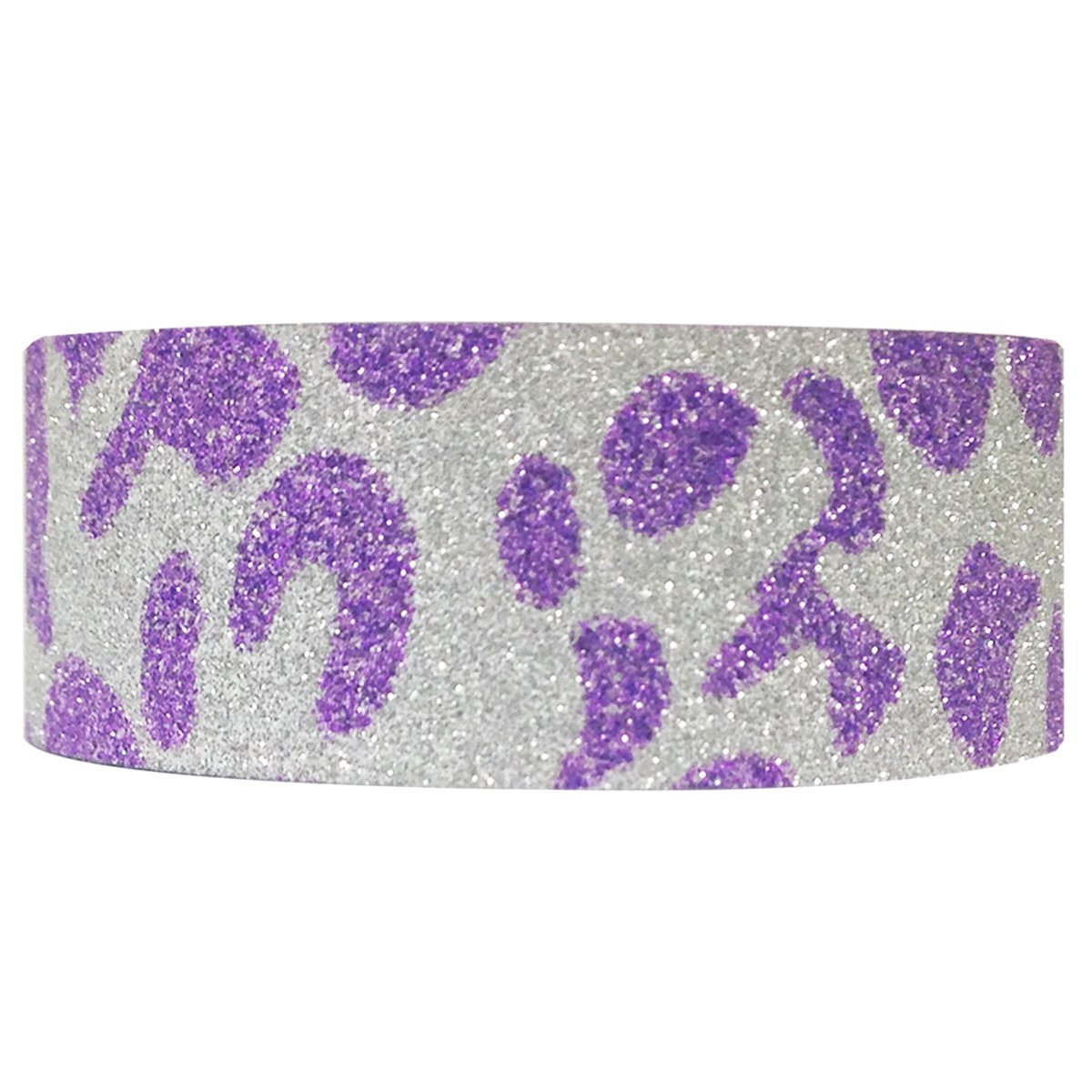 Allydrew Shimmer Japanese Washi Masking Tape - Purple Leopard Print Decorative Tape for Scrapbooking, Journaling, Gift Wrapping & DIY Crafts