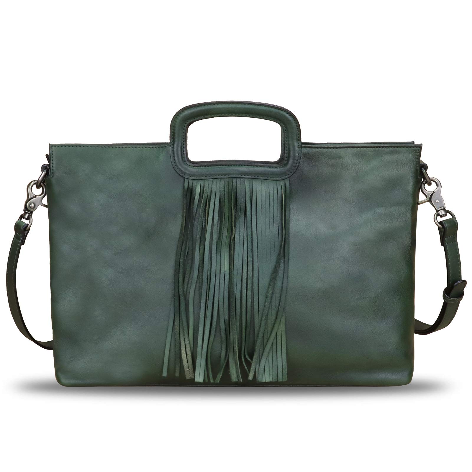 Genuine Leather Handbags for Women - Handmade Vintage Tassel Purses, Top Handle & Crossbody Satchel Bag | Perfect for Work, Travel & Everyday Use