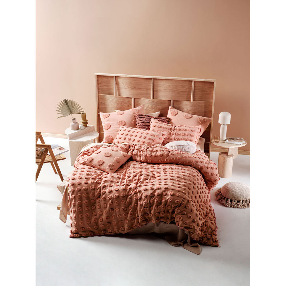 Haze Rosette Quilt Cover Set - Queen Size Bedding Set with Pillowcases | Soft & Breathable Cotton Blend | Perfect for Master Bedroom, Guest Room & Dorm Decor