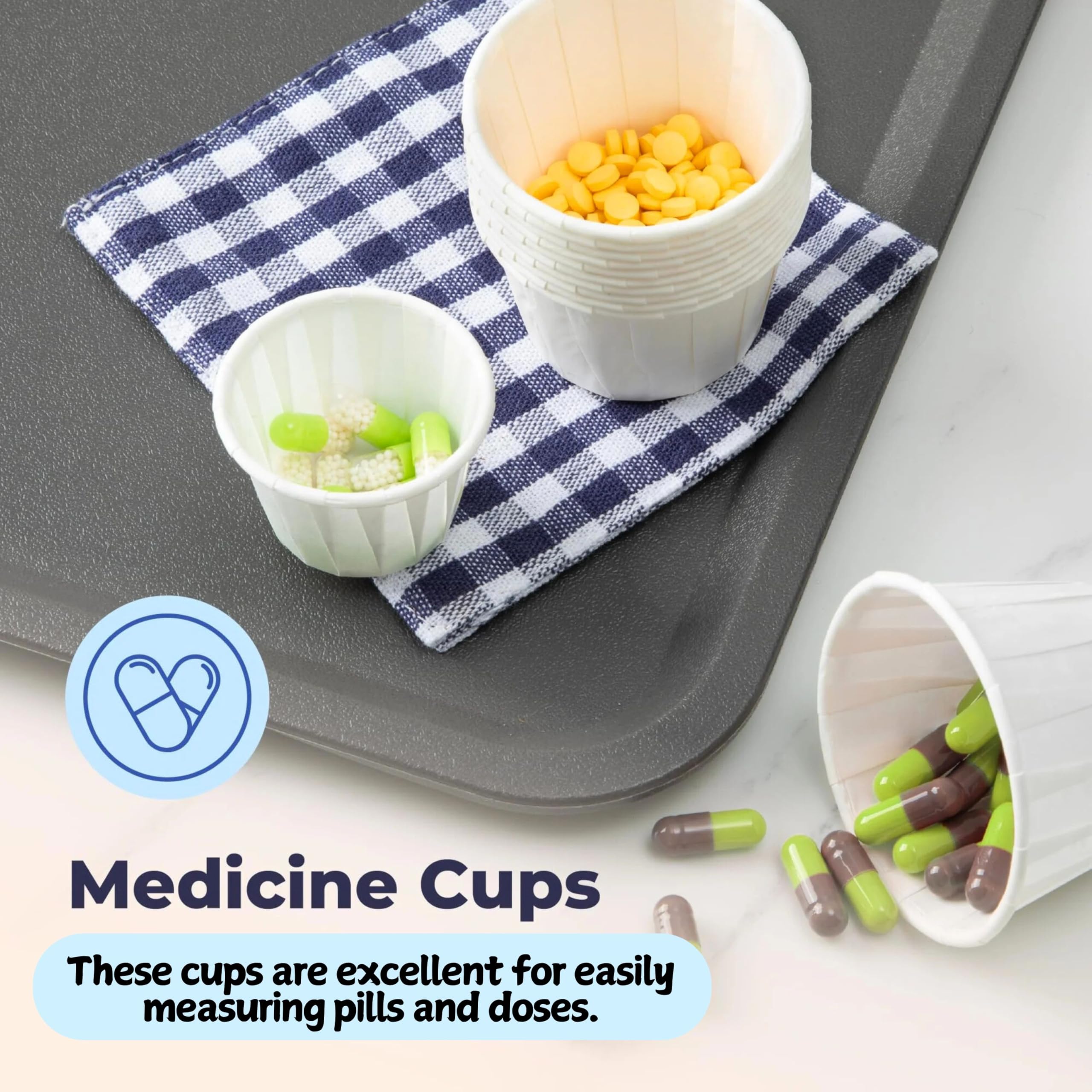 1 Oz Disposable Paper Souffle Cups (1000 Pack) - Perfect for Ketchup, Condiments, Medicine, Pill & Sample Containers - Ideal for Restaurants, Catering, Parties & Home Use
