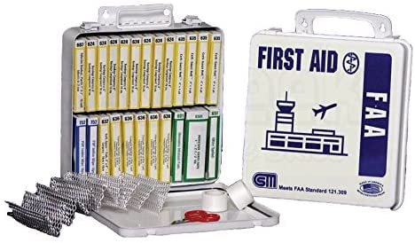 FAA Approved 24-Piece Metal First Aid Kit for Travel, Home, and Emergency Preparedness - Compact & Durable Medical Supplies for Airplanes, Cars, and Outdoor Adventures