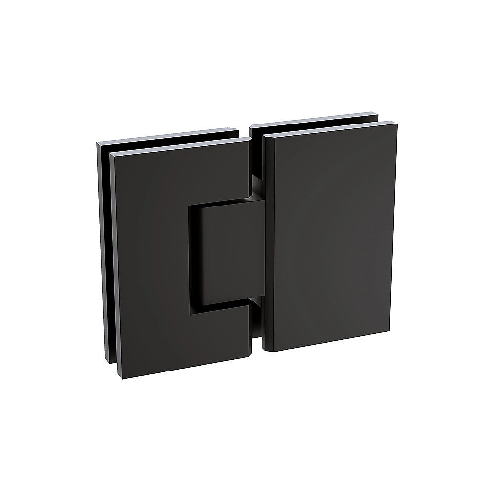 100cm Frameless Glass Bath Screen with Brass Brackets - Black - Waterproof Shower Enclosure for Modern Bathrooms