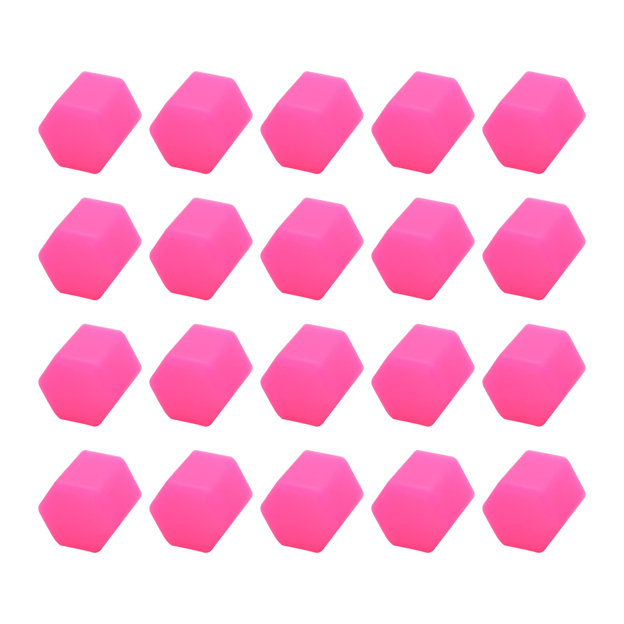 20Pcs 17mm Pink Glow in The Dark Wheel Lug Nut Covers - Durable Hub Screw Protective Caps for Cars, Trucks & SUVs - Night Visibility & Rust Prevention Accessories