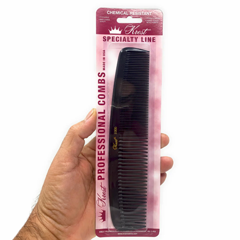 8.5 Inch Round Master Waver Cutting Comb for Hair Styling - Professional Salon & Home Use - Krest #1000 Hairdressing Tool for Waves, Curls & Textured Styles