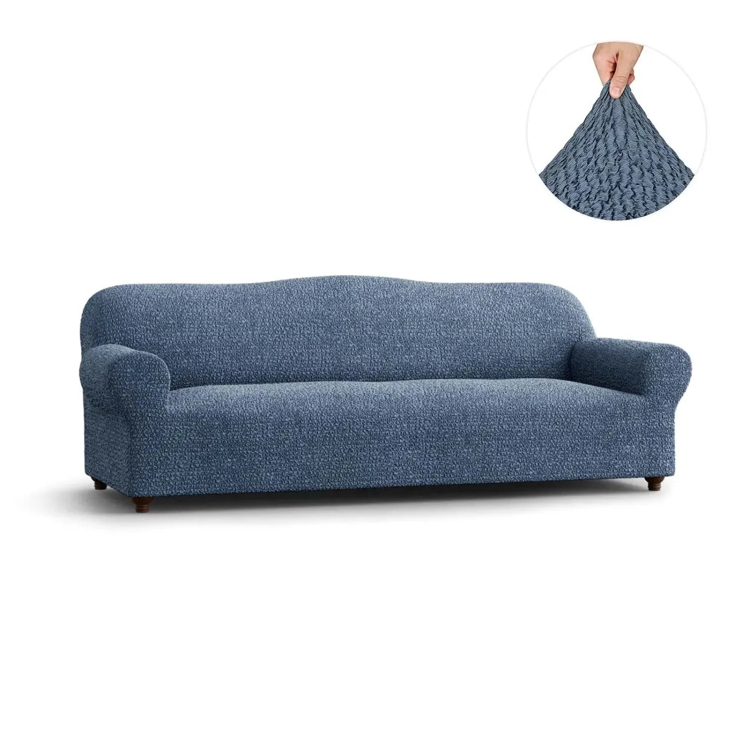 4-Seater Sofa Slipcover - Mille Righe Collection | Stretchable Furniture Protector for Living Room, Bedroom & Office | Easy Washable Couch Cover for Pets & Kids