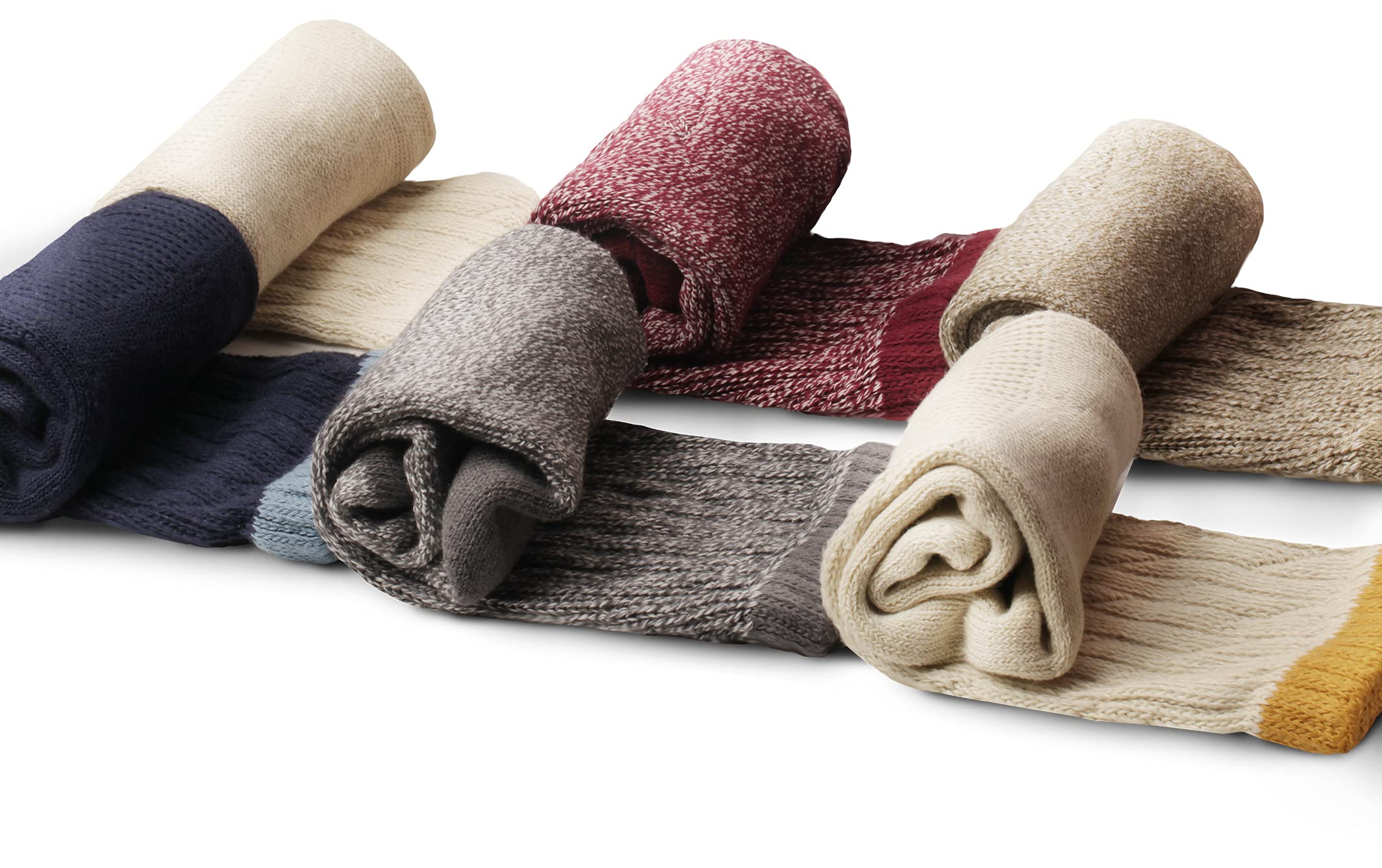 Yacht & Smith 12 Pack Women's Cotton Slouch Socks - Soft Knee High Boot Socks for Women | Comfortable & Breathable | Perfect for Winter, Boots, and Casual Wear