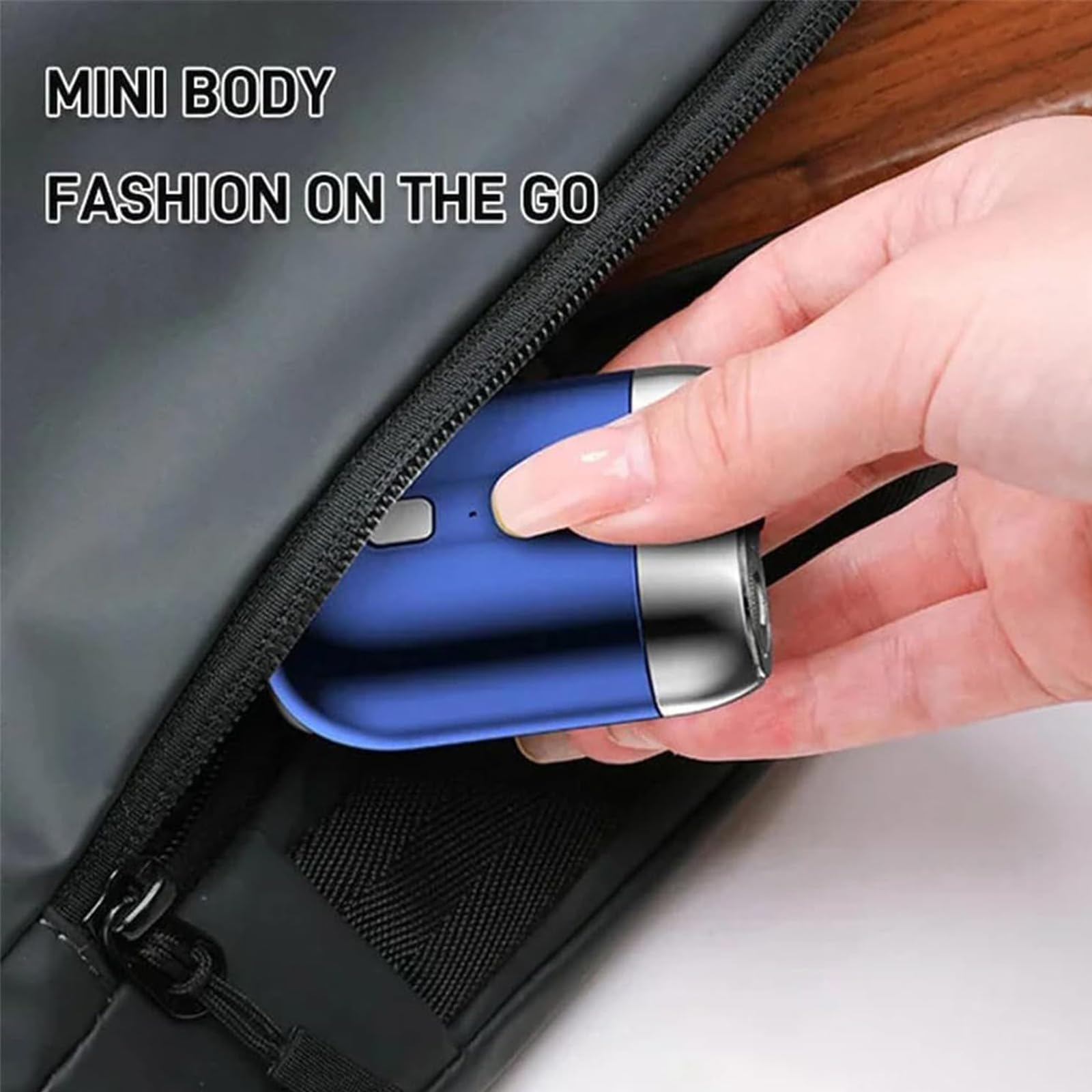 New Mini Dual-Head Electric Shaver for Men - Portable Rechargeable Waterproof Travel Razor with Washable Design | Perfect for Home, Office & Travel (Blue)