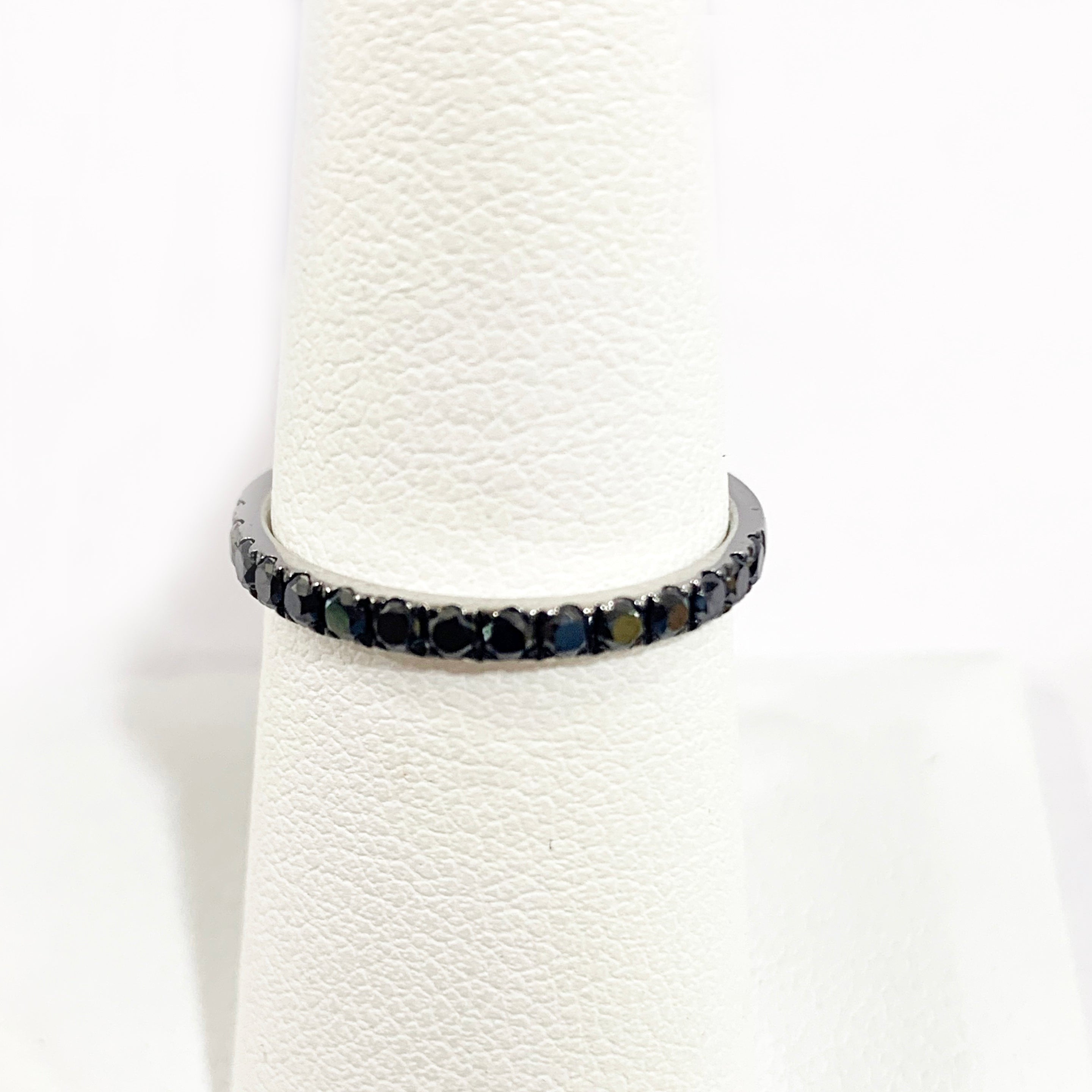 14K White Gold Black Diamond Ring for Women - Elegant & Durable Wedding, Engagement, or Anniversary Jewelry Gift