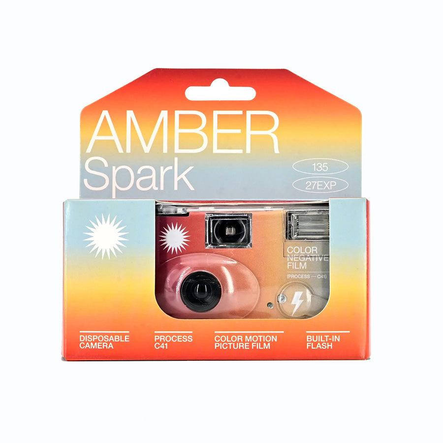 RETO AMBER Spark 35mm Disposable Film Camera - 27 Exposures | Vintage Style Point & Shoot Camera for Travel, Parties & Weddings | Fun Retro Photography Gift for Beginners