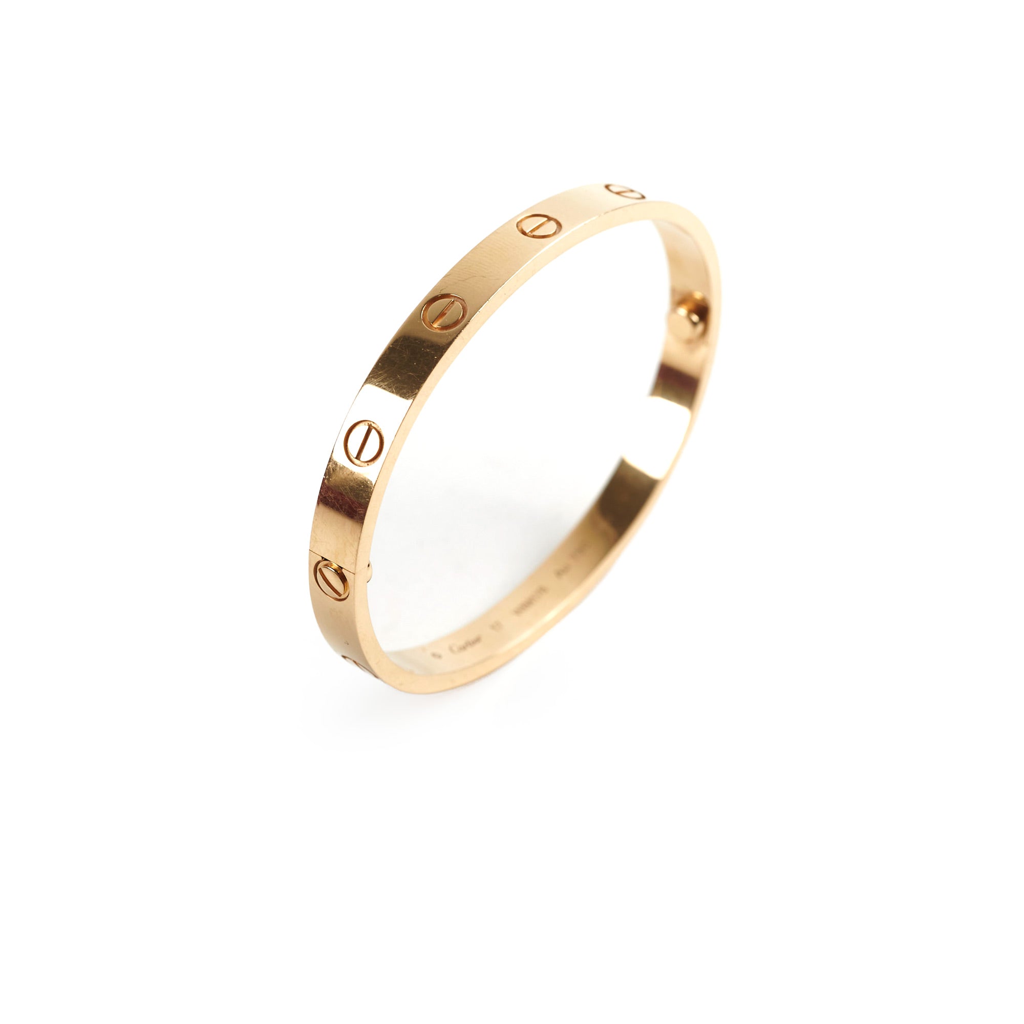 Cartier Love Bracelet 18K Yellow Gold Size 17 - Luxury Jewelry Gift for Women, Anniversary & Valentine's Day Present - Perfect for Special Occasions & Everyday Elegance