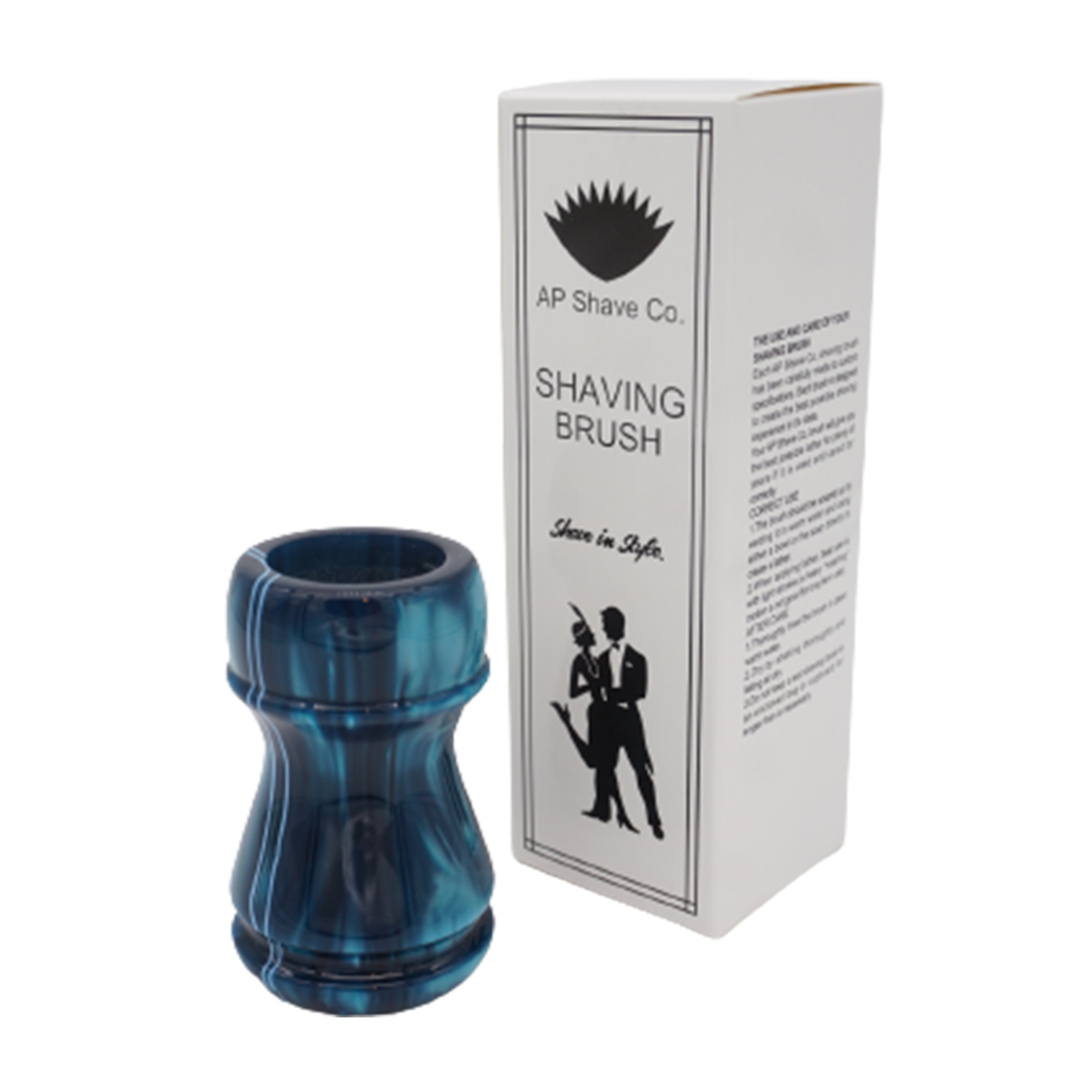 Premium Ocean Waves Handcrafted Shaving Brush Handle - Fits 24mm & 26mm Knots - Perfect for Wet Shaving & Grooming Gifts for Men