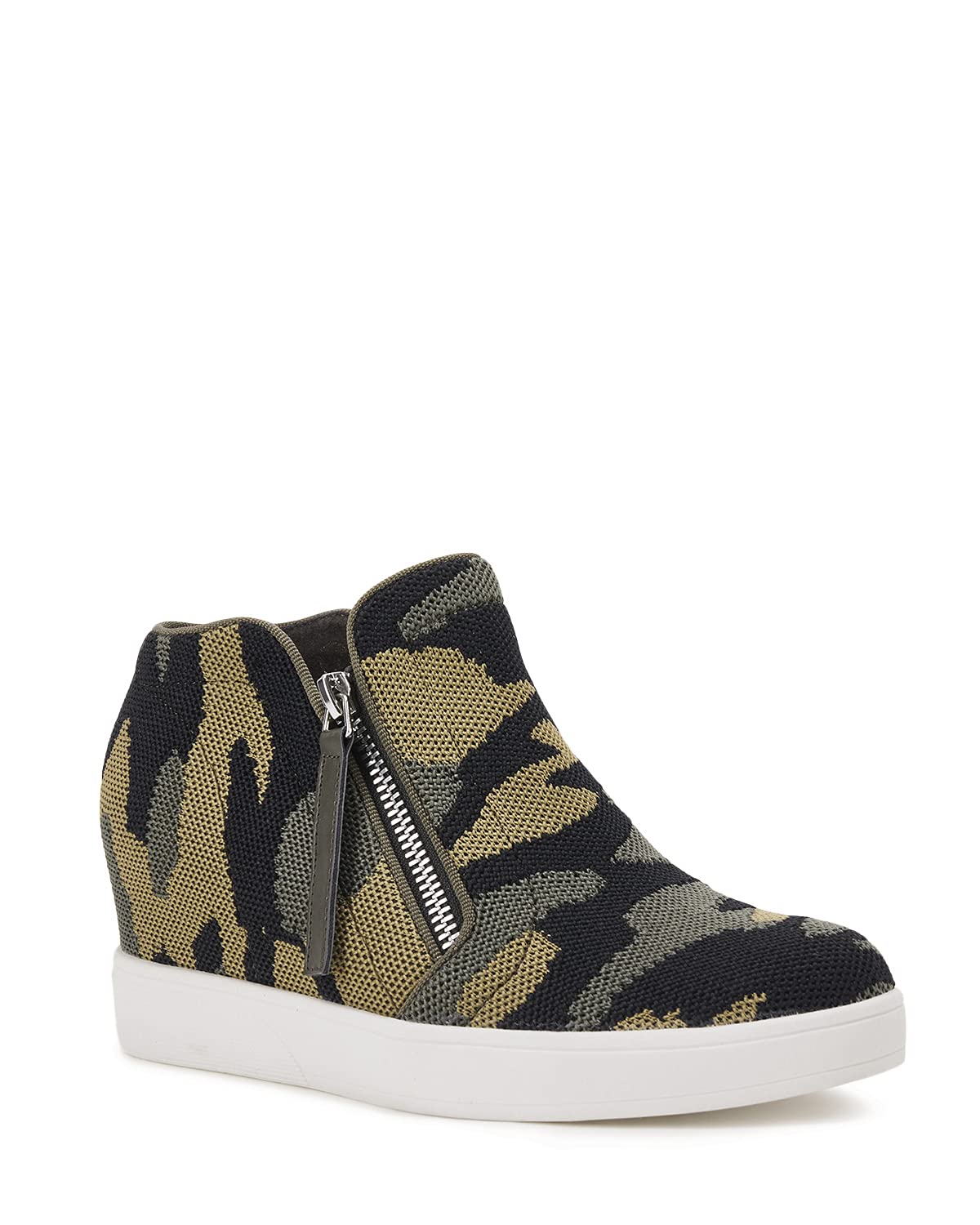 Phopix Women's Wedge Sneakers - Hidden Wedge Platform Shoes with Side Zipper, Slip-On Ankle Booties for Casual Wear, Work & Night Out
