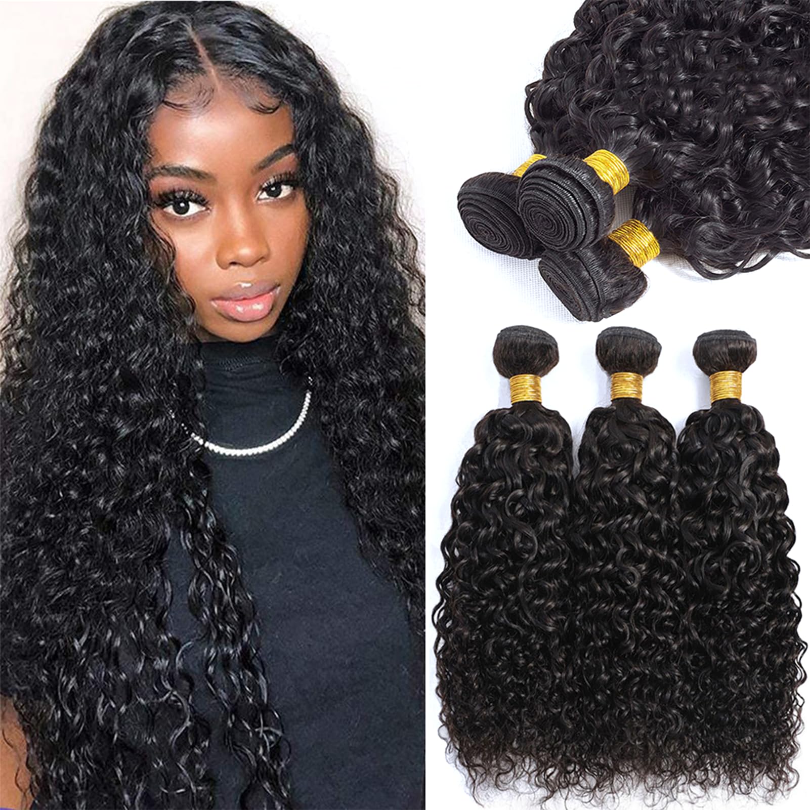 12A Brazilian Curly Human Hair Bundles 14