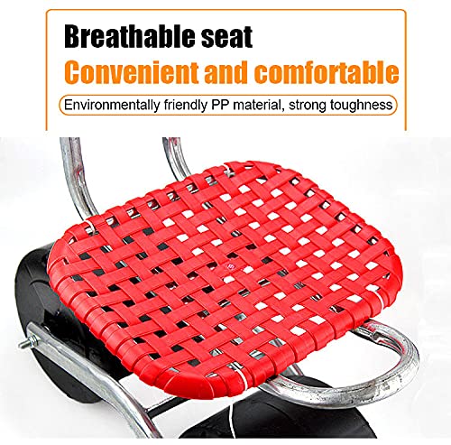 **Lightweight Rolling Garden Stool with 360° Swivel & Height Adjustment – Heavy Duty 190kg Capacity, Umbrella Stand – Perfect for Weeding, Planting, Cleaning & Outdoor Repairs (Ideal for Seniors & Gardeners)**