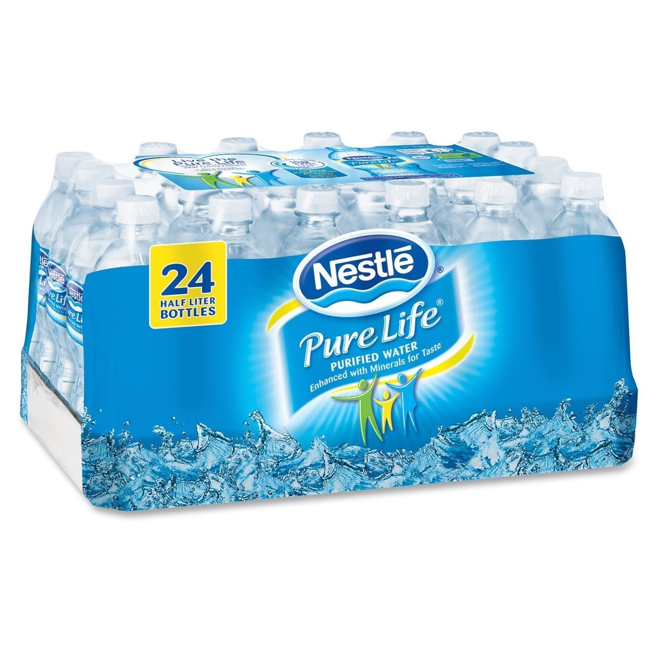 Nestlé Pure Life Purified Bottled Water - 16.9 oz (500ml) Bottles, Pack of 24 | Hydration for Home, Office, Gym & Outdoor Activities