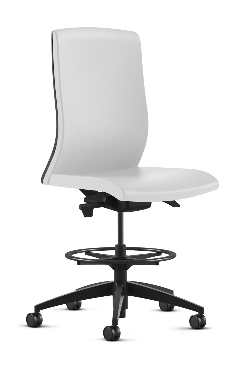 Ergonomic Fabric Stool with Foot Ring - 8