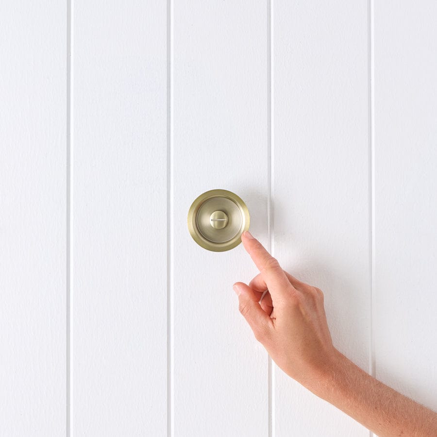 Premium Sliding Door Lock - Brushed Nickel Finish for Enhanced Security | Ideal for Patio, Closet & Bathroom Doors