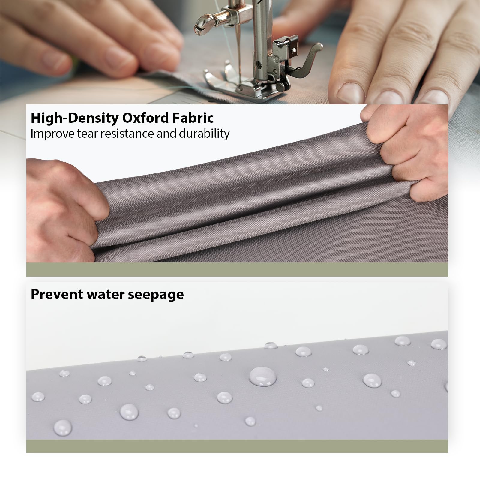 KylinLucky Heavy Duty Waterproof Outdoor Patio Furniture Covers 2-Pack (29x30x36 Inches) - Weatherproof Lawn Chair Protectors for Garden, Deck & Poolside - Cloudy Grey