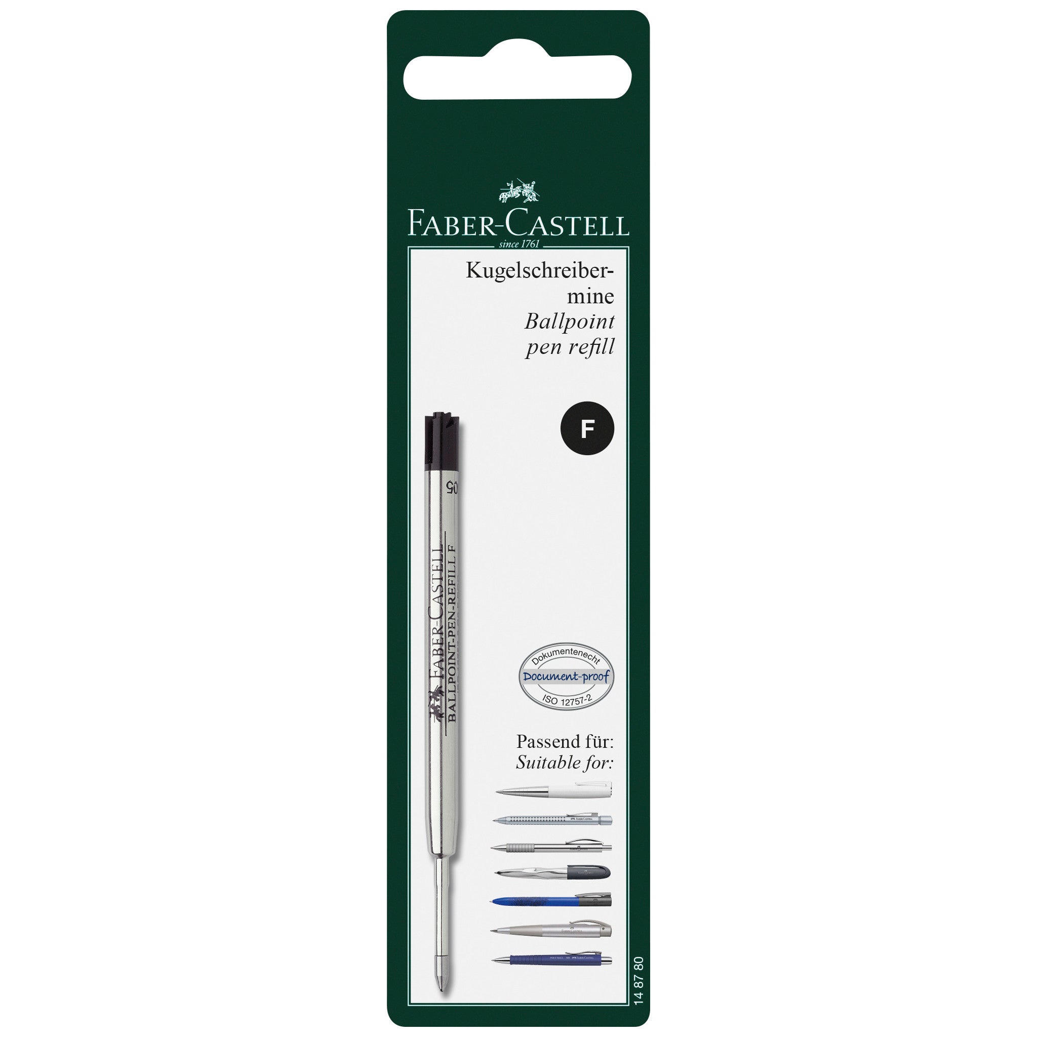 Ballpoint Pen Refill - Black Fine Point (0.7mm) #148780 - Compatible with Most Pens for Office, School & Everyday Writing