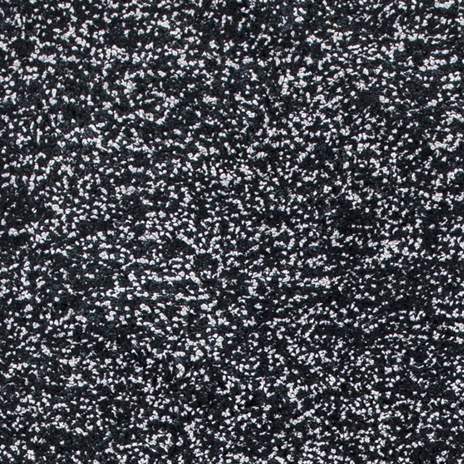 KAS Oriental Rugs Bliss Collection - Soft Plush Handwoven Shag Area Rug 9x13 Feet, Black Heather - Perfect for Living Room, Bedroom or Office Decor