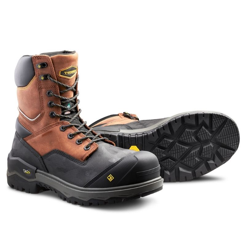 Terra Gantry Men's 8 Composite Toe Work Boots - CSA Certified Safety Shoes, Brown (TR0A4NRQBRN) | Ideal for Construction, Warehouse & Industrial Work