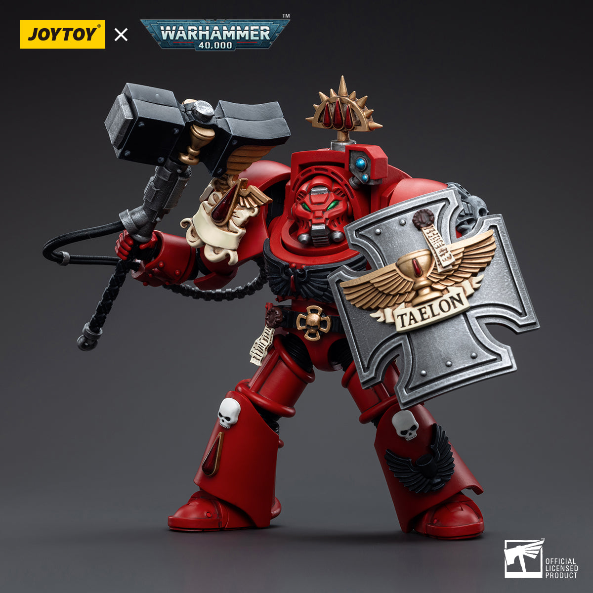JOYTOY 1/18 Scale Warhammer 40K Blood Angels Assault Terminators Action Figure Set - 6pcs Collectible Miniatures for Tabletop Gaming & Display