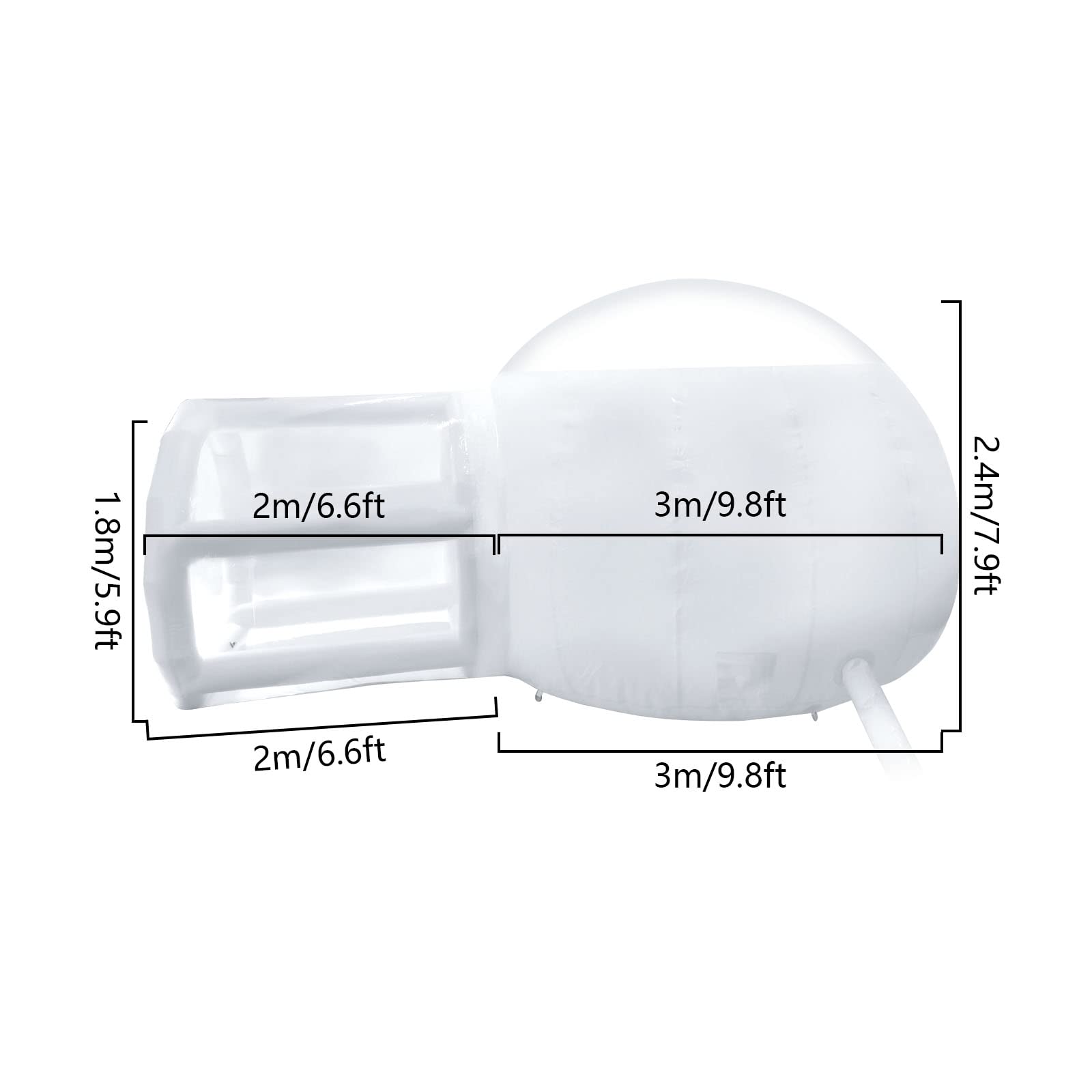 Inflatable Transparent Camping Tent with Blower - Waterproof Bubble Tent for Outdoor Camping, Backyard, Stargazing & Garden Greenhouse - Portable Inflatable Bubble House for Family Adventures