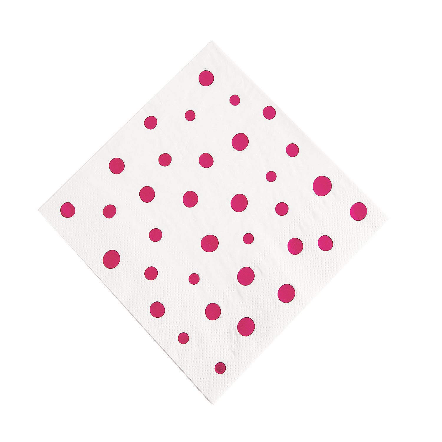 Pink Metallic Dot Disposable Lunch Napkins - 32 Pack - Elegant Party Supplies for Birthday, Wedding, Baby Shower & Holiday Celebrations