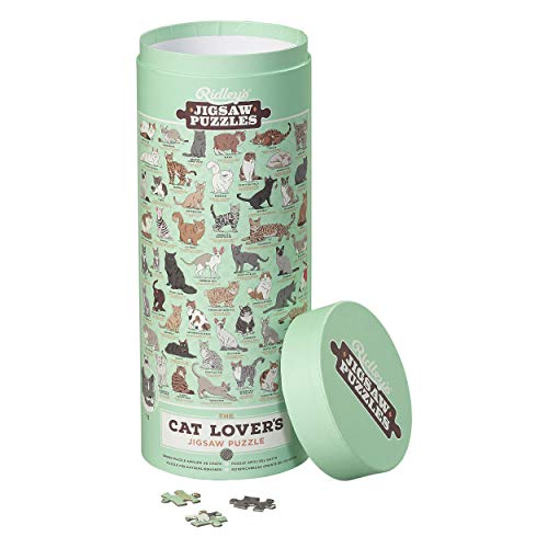 Jigsaw Puz 1000pc Cat Lover's Green