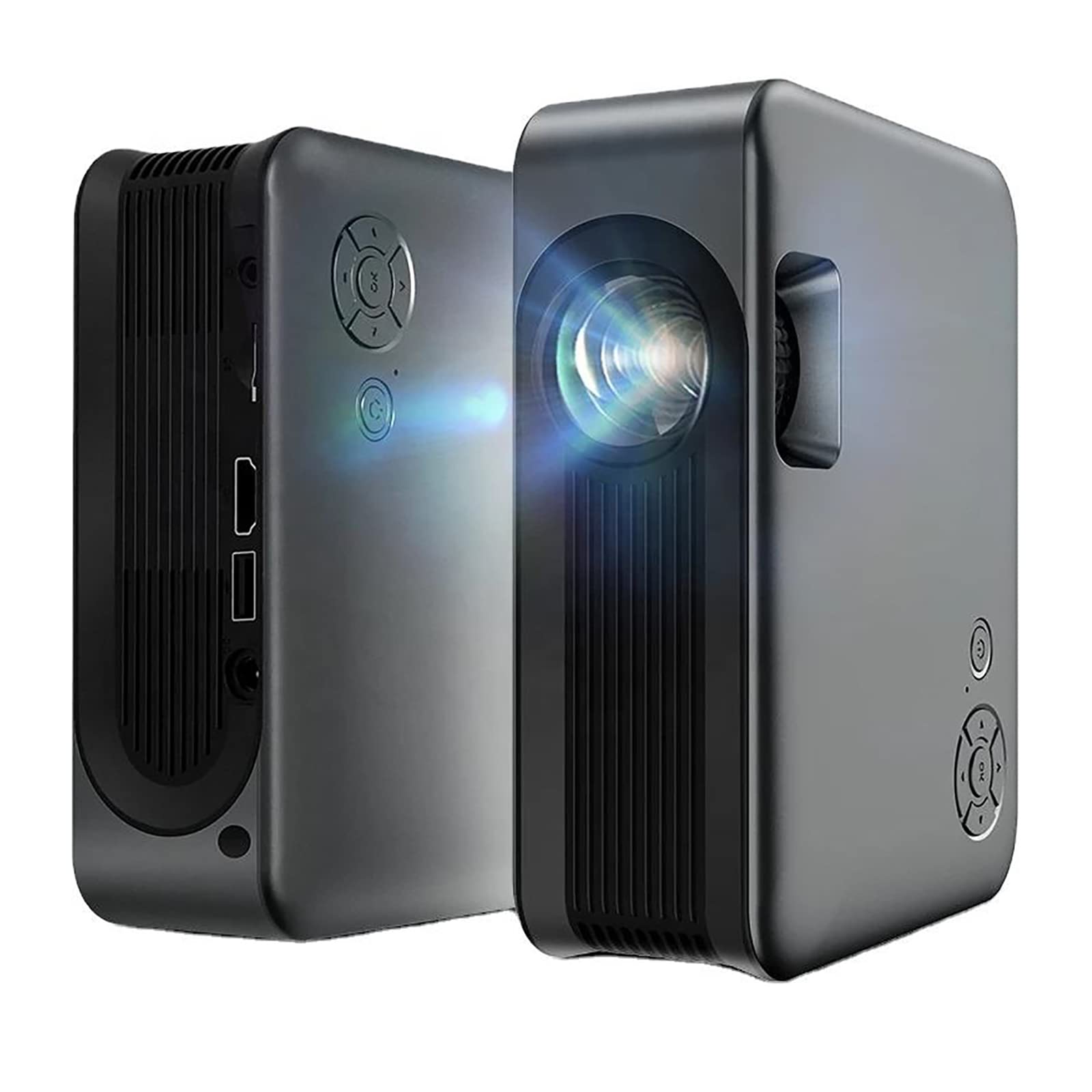 Mini Projector with Auto Focus & WiFi - Portable Home Theater Cinema, 4K LED Projector for Android, iPhone, PC, Laptop, PS5, TV Stick | Perfect for Movie Nights, Gaming & Office Presentations