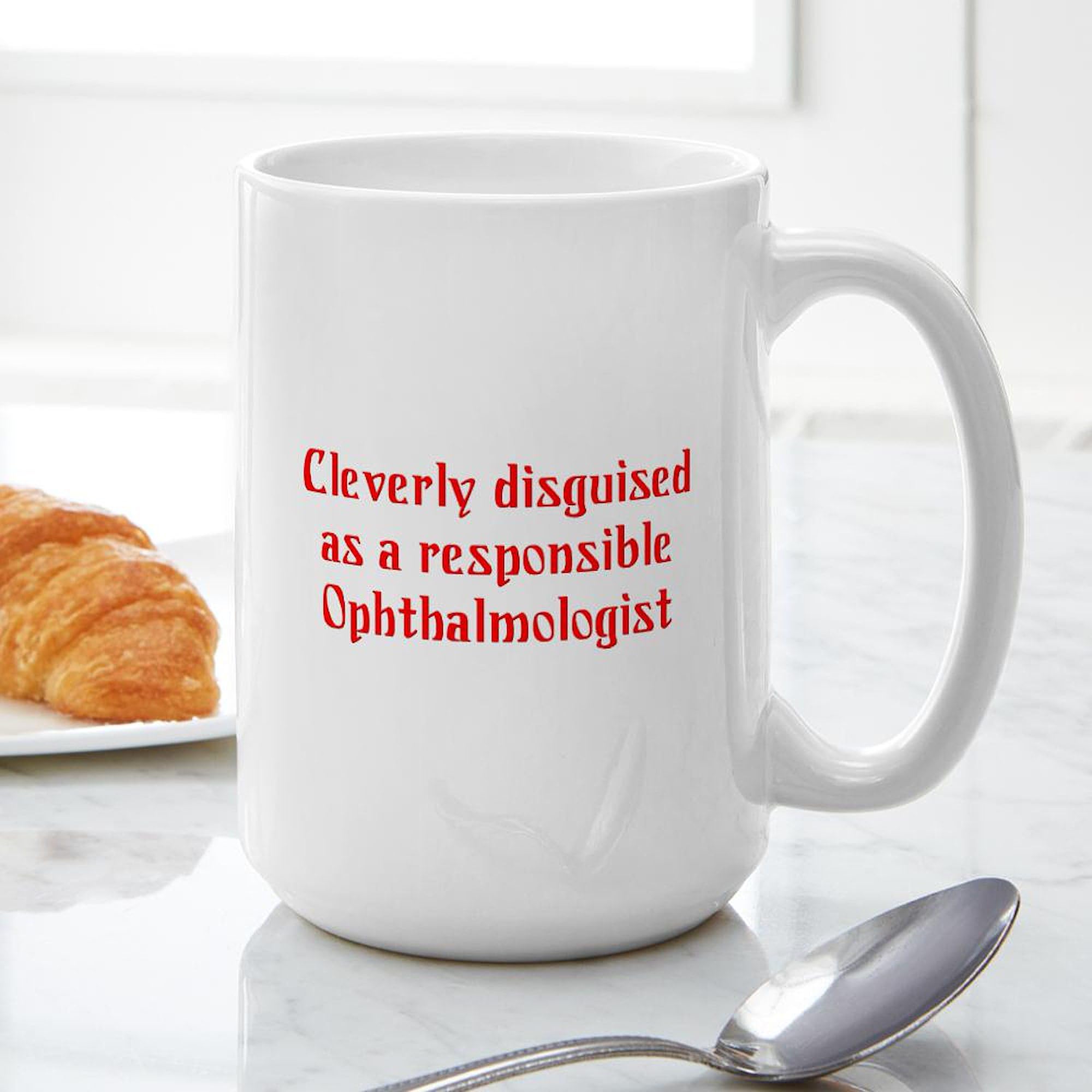 Ophthalmologist Coffee Mug - 15 oz (444 ml) Ceramic Cup for Eye Doctors - Perfect for Coffee, Tea & Office Gifts