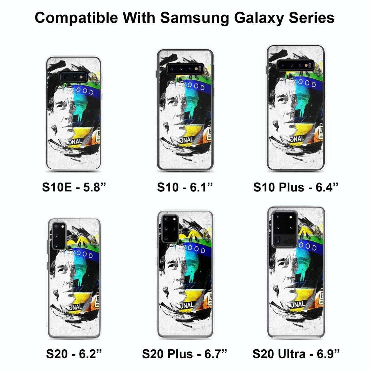 Ayrton Senna Racing Legend iPhone Case - Compatible with iPhone 15 14 13 12 11 X Xs XR 8 7 6 6s Plus Pro Max - Clear Protective Cover for F1 Fans & Motorsport Enthusiasts