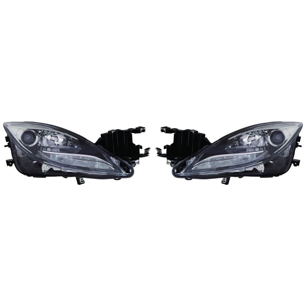 Mazda 6 Headlight Assembly Pair 2011-2013 - Black Housing CAPA Certified (Driver & Passenger Side) | Perfect for Night Driving & Foggy Conditions | MA2518141