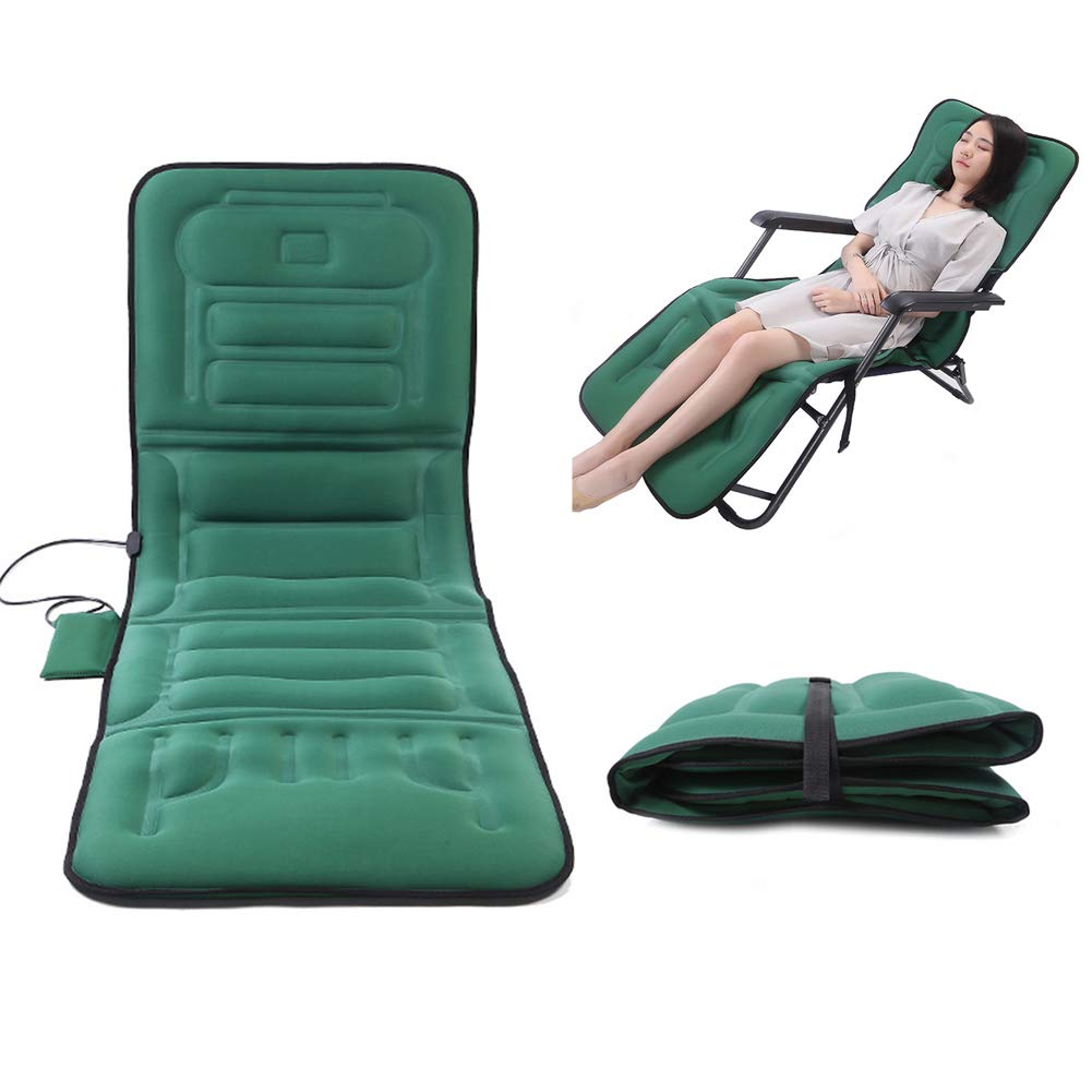 Premium Electric Massage Mat with Heating - Full Body Shiatsu Massage Pad for Back, Lumbar & Leg Pain Relief - Foldable Portable Design for Home, Office & Travel Use