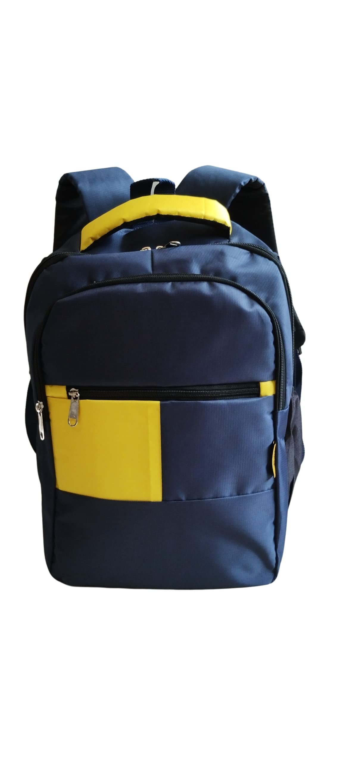 MISHK PU Nylon School Backpack for Boys & Girls - Durable College Backpack for Students - Travel Backpack for Men & Women - Navy Blue - Perfect for School, Work, Travel & Daily Commute
