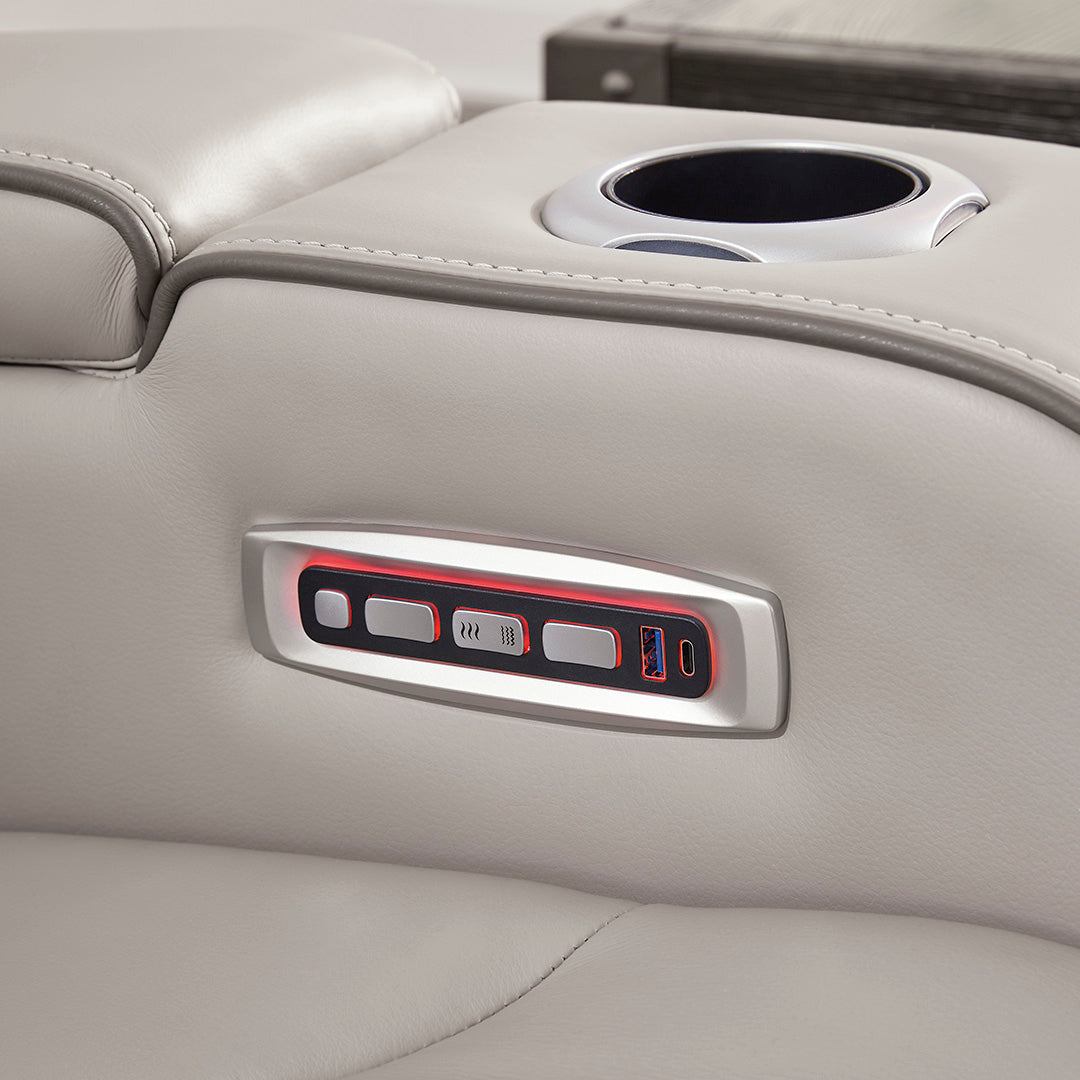 Boyington Power Reclining Sofa - Modern Electric Recliner with USB Charging Ports | Perfect for Living Room, Home Theater & Family Relaxation