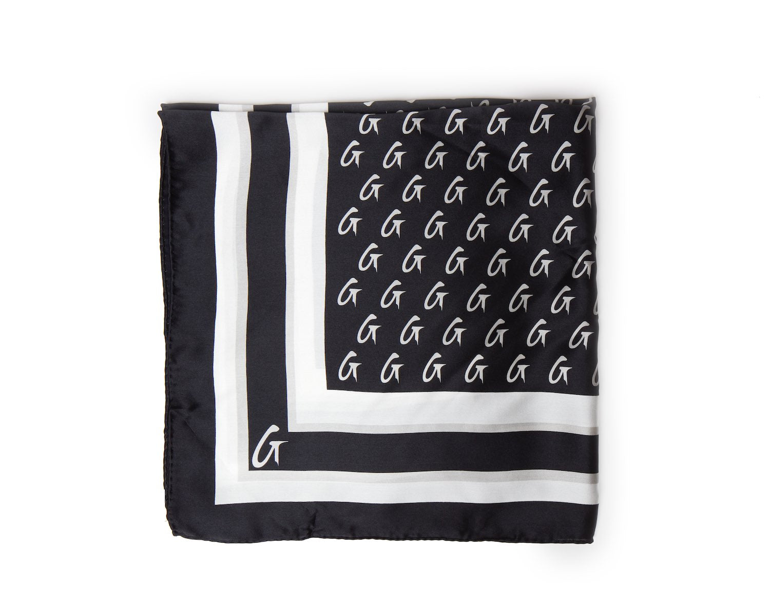 Luxury Medium Monogram Silk Scarf - Black - Elegant Fashion Accessory for Women, Perfect for Office, Party & Travel
