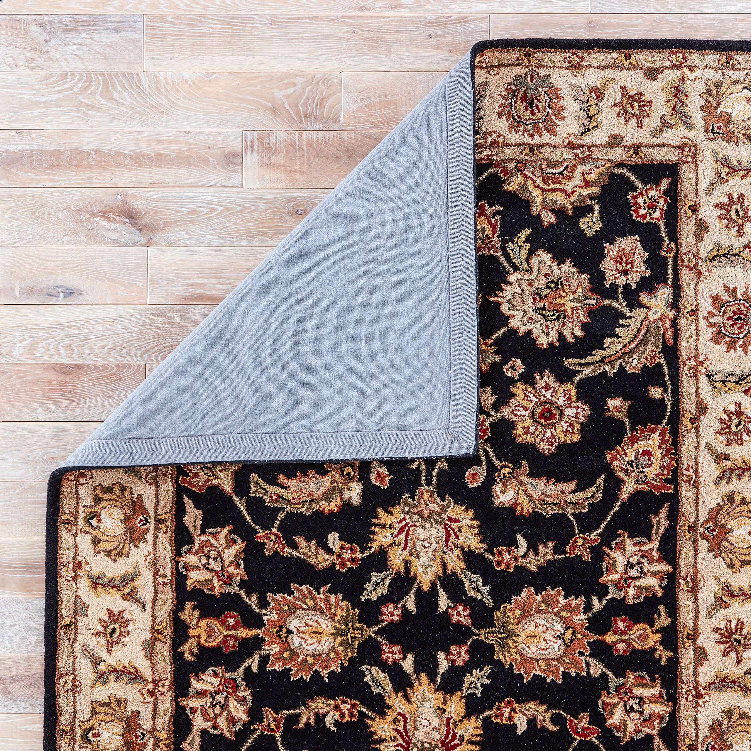 Jaipur Rugs Inc Hand Tufted Wool Rug - Selene Ebony/Sand - 2.6' x 10' - Soft & Durable for Living Room, Bedroom, or Office Decor