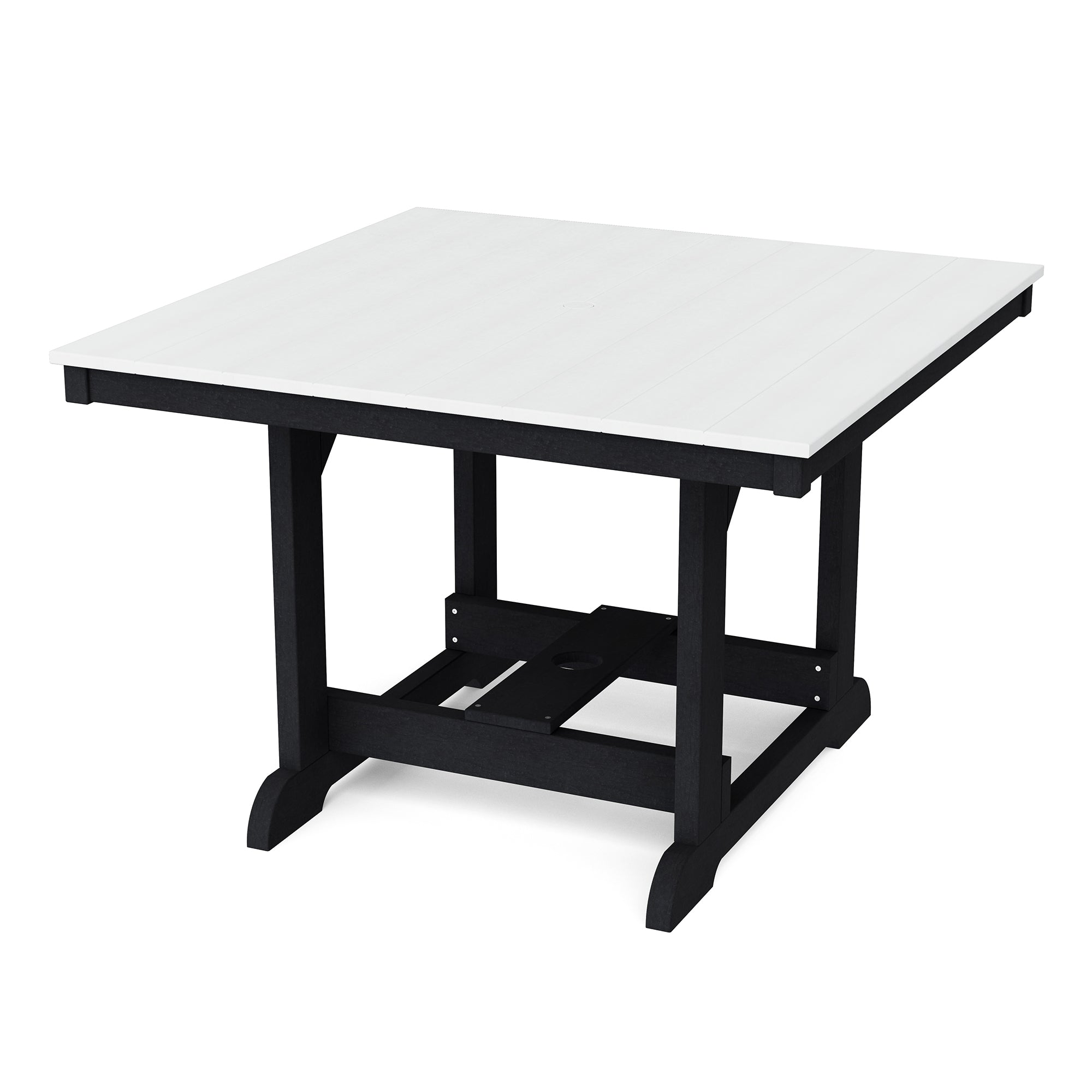 Heritage 44x44 Inch Square Dining Table - Solid Wood Farmhouse Style Kitchen Table for Family Meals & Entertaining