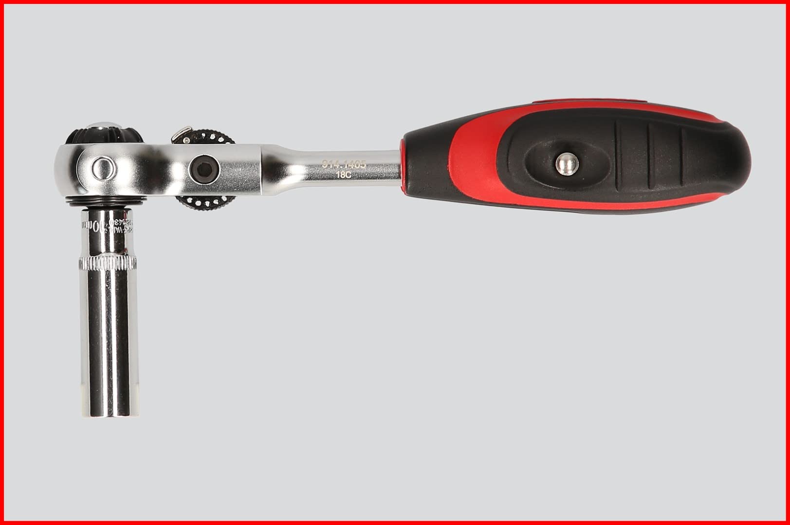 KS Tools 914.1405 Mini T-Handle Swivel Head Ratchet - Compact Hand Tool for Tight Spaces, Automotive & DIY Repairs | Perfect for Mechanics, Home Improvement & Small Engine Work