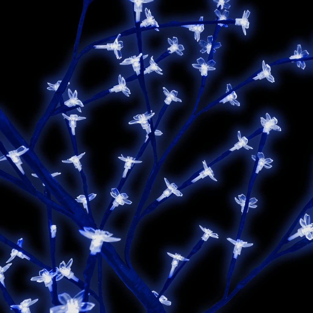 128 LED Blue Cherry Blossom Christmas String Lights - 47.2