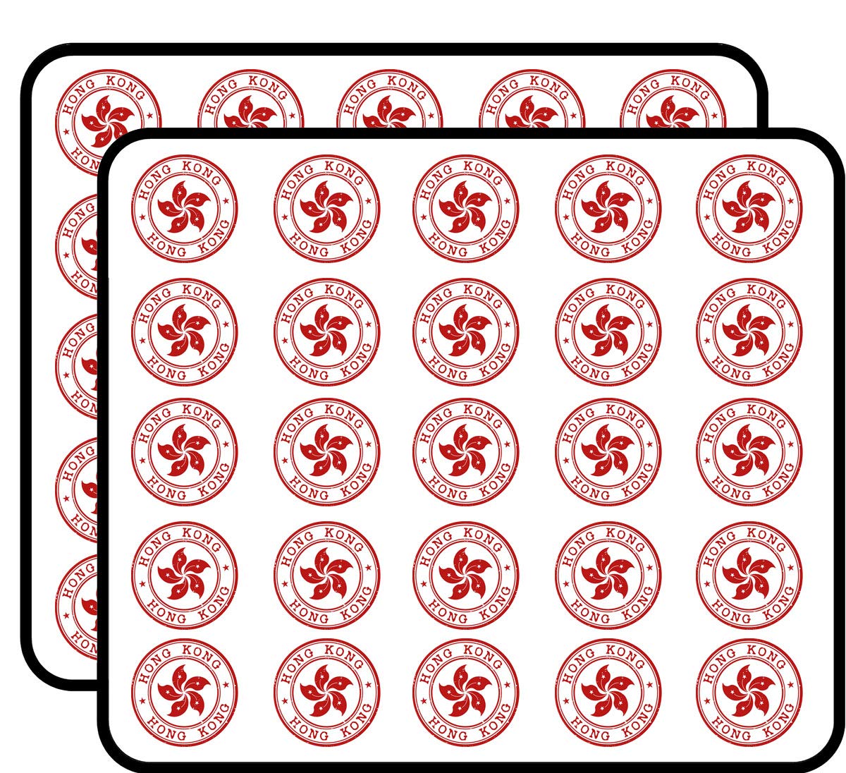 Hong Kong Travel Stamp Stickers 50 Pack - Scrapbooking Supplies, DIY Craft Stickers for Journals, Planners, Calendars & Kids Art Projects - Perfect for Travel Scrapbooks, Bullet Journals & Memory Albums