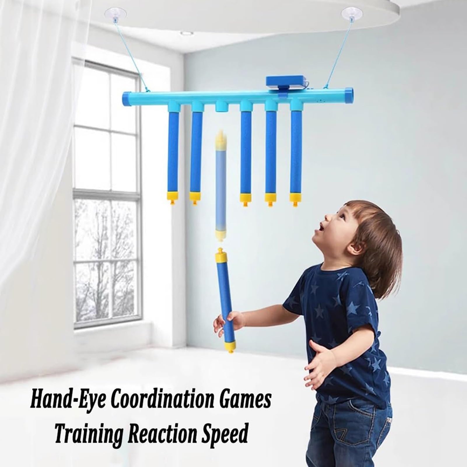 Fast Reaction Training Stick Game - Hand Speed Challenge & Reflex Coordination Toy - Adjustable Drop Stick Poles for Kids & Adults (Double Version) - Perfect for Family Fun, Parties & Brain Training